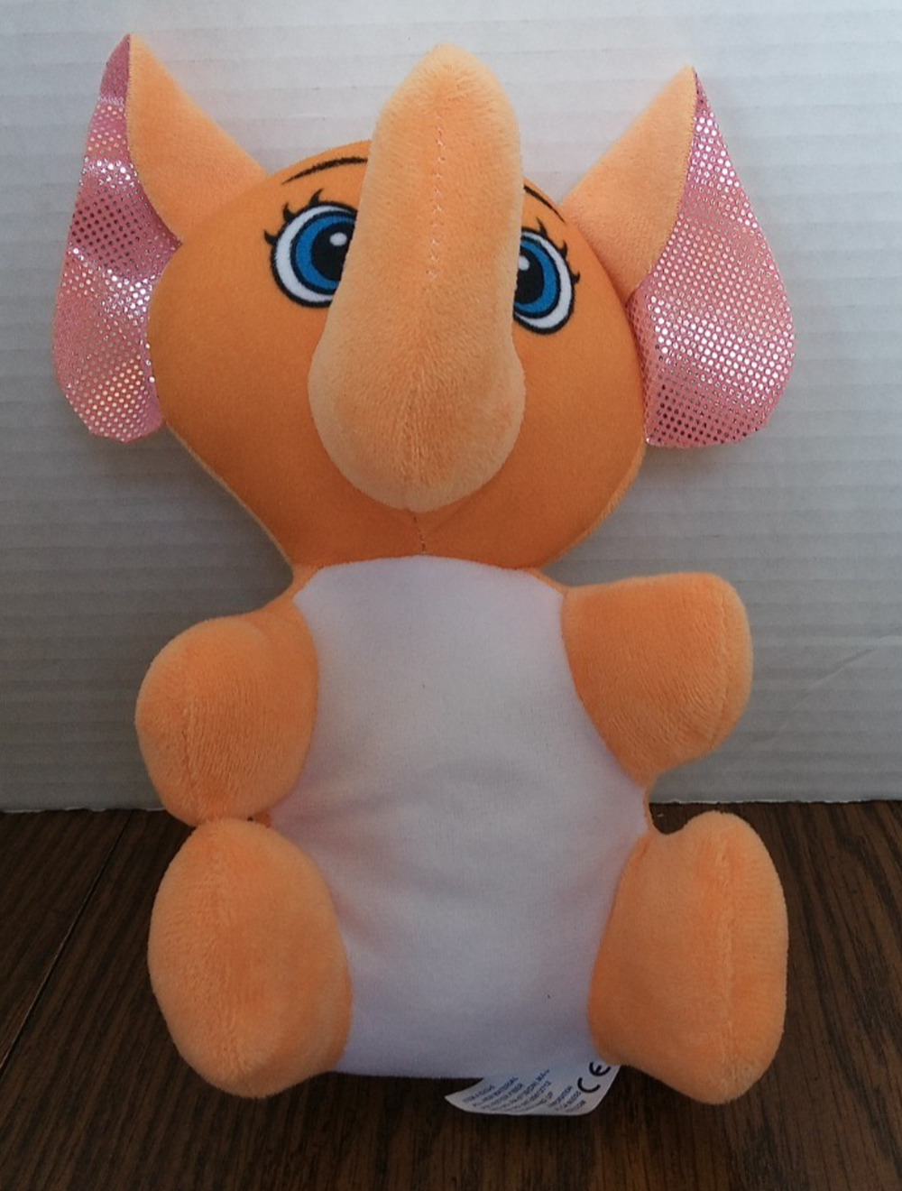 Calplush 7 1/2 Inch Orange Elephant Plush